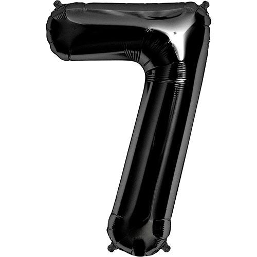 34" Black Number 7 (Pack of 3)