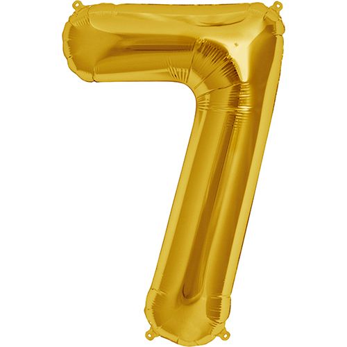 34" Gold Number 7 (Pack of 3)