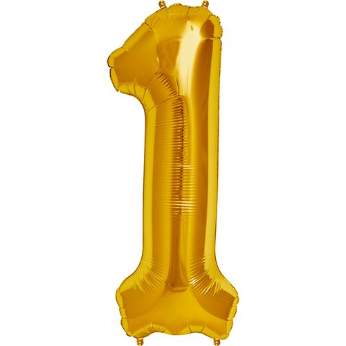 34" Gold Number 1 (Pack of 3)