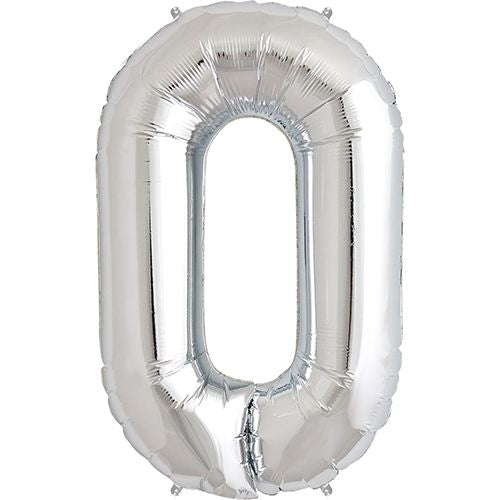 34" Silver Number 0 (Pack of 3)