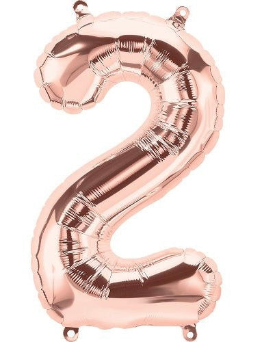 34" Rose Gold Number 2 (Pack of 3)