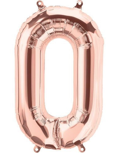 34" Rose Gold Number 0 (Pack of 3)