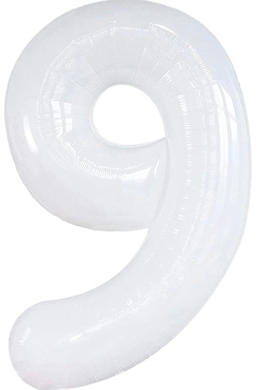 34" White Number 9 (Pack of 3)