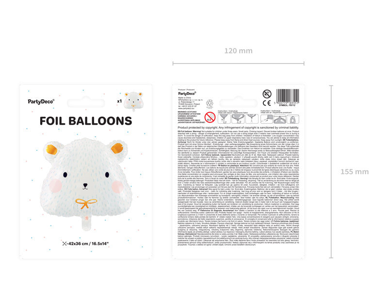 20” Foil Balloon Polar Bear