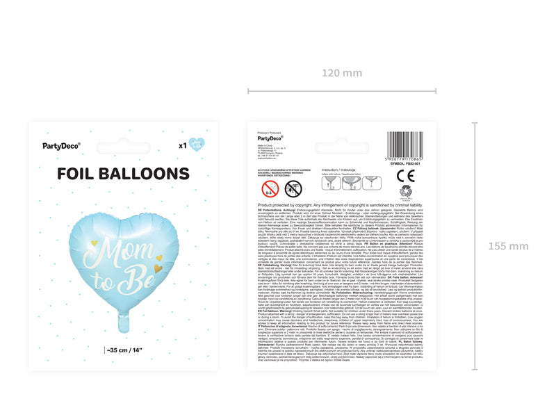 18” Foil Balloon Mom to Be Blue