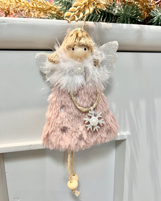 Little Fairy Christmas Ornament Pink