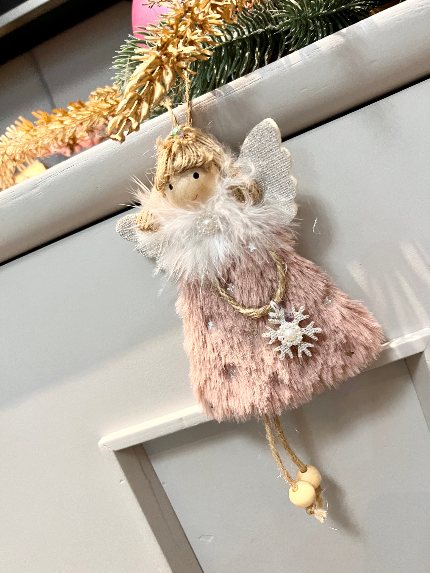 Little Fairy Christmas Ornament Pink