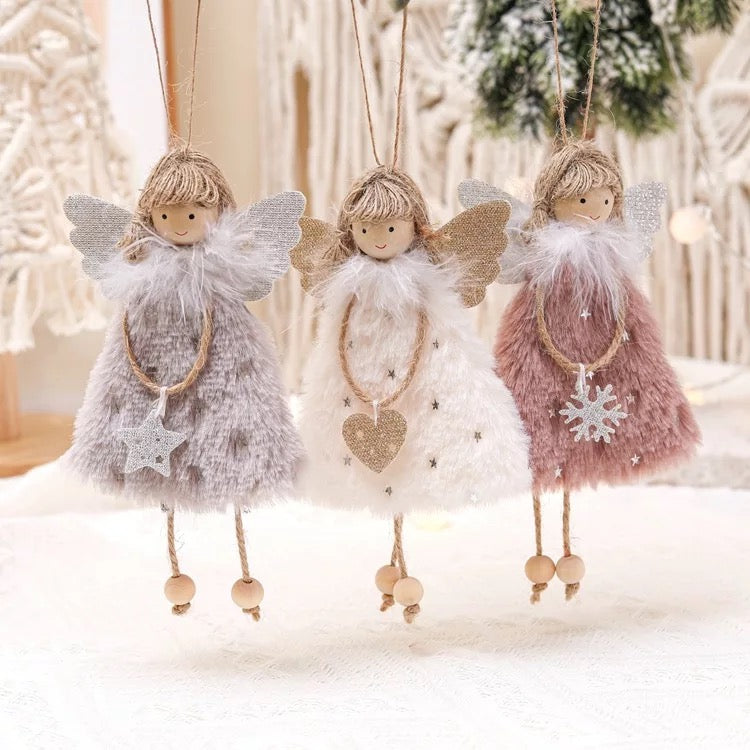 Little Fairy Christmas Ornament Gray