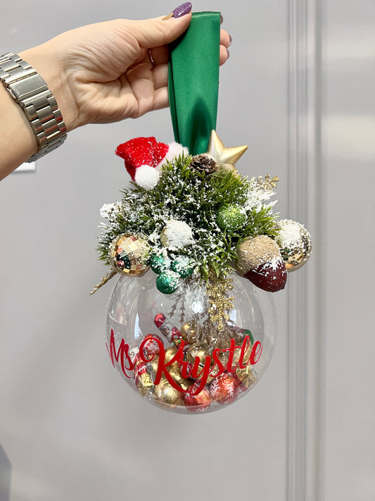 Custom Christmas Ball w Chocolates