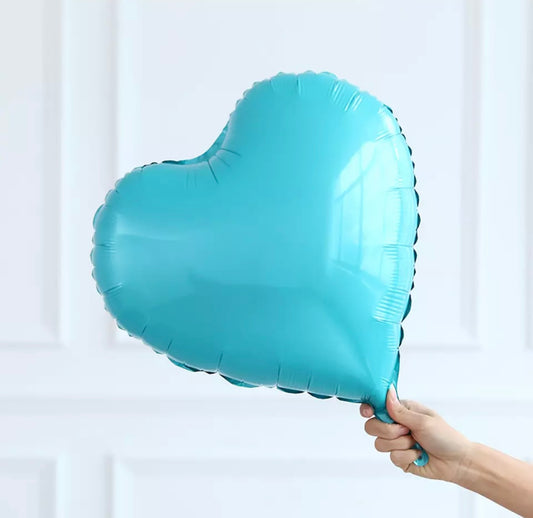 18" Ocean Blue Solid Heart (PACK of 3)