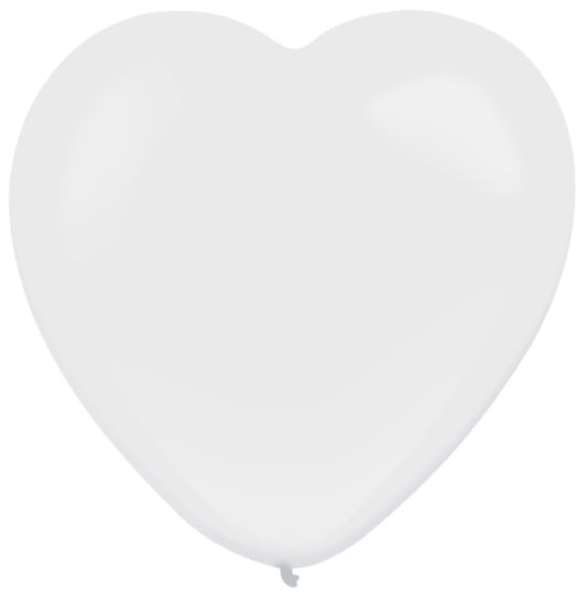 12” EVERTS Heart Standard Frosty White (50 pcs)