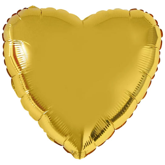 32" Gold Solid Heart (PACK OF 3)