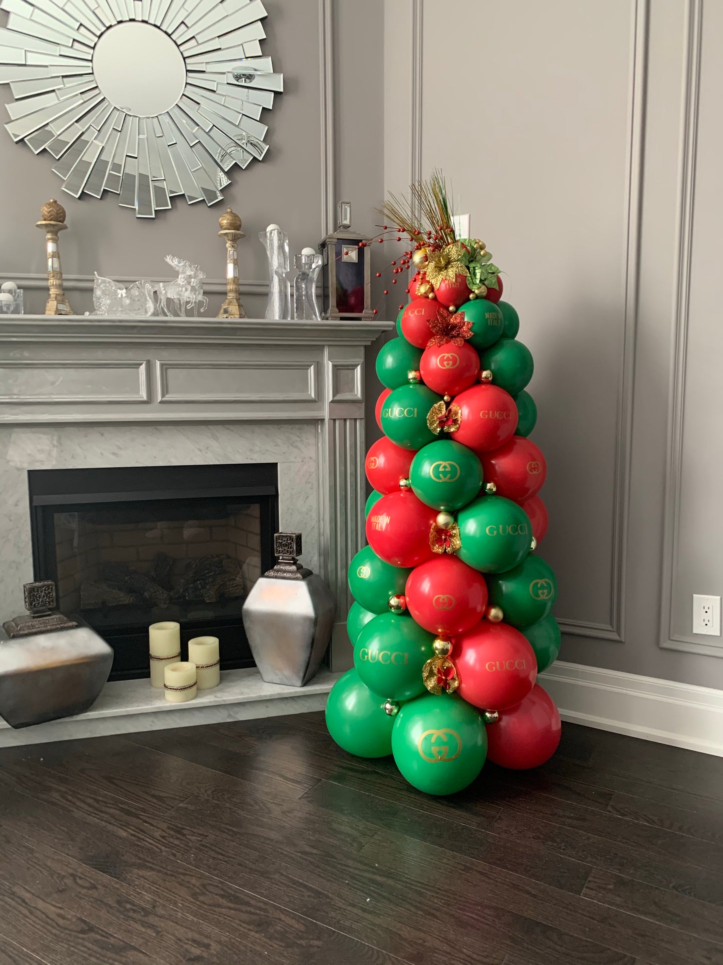 Gucci Inspired Christmas Balloon Tree