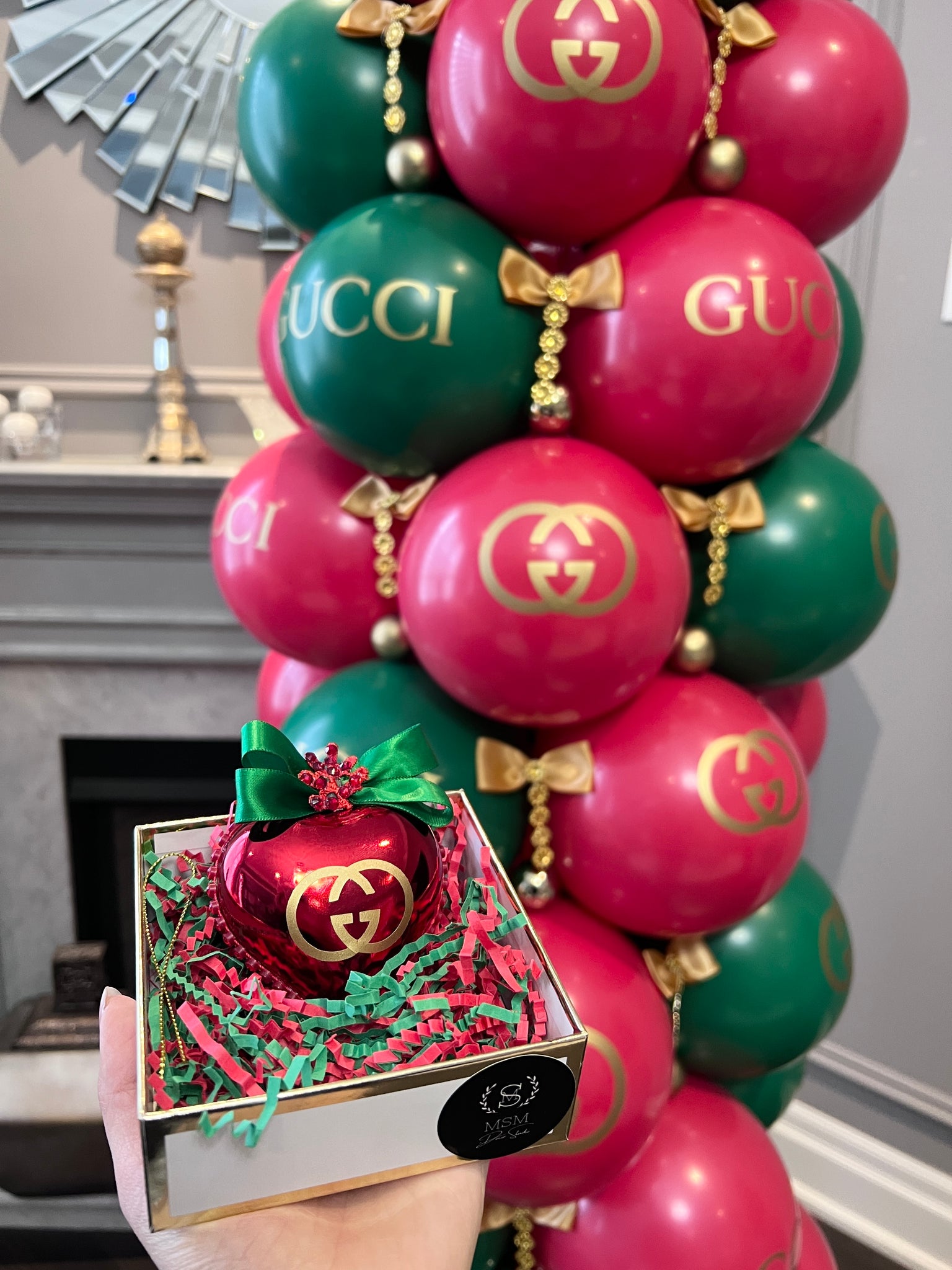 Gucci Inspired Christmas Ornaments 