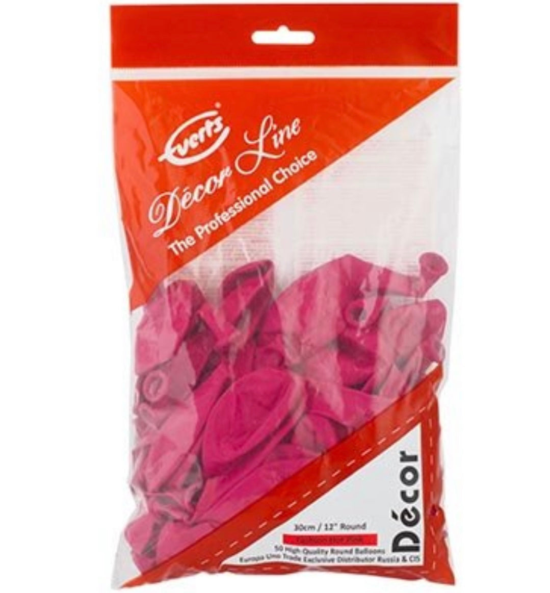 11" EVERTS Fashion Hot Pink (50 pcs)