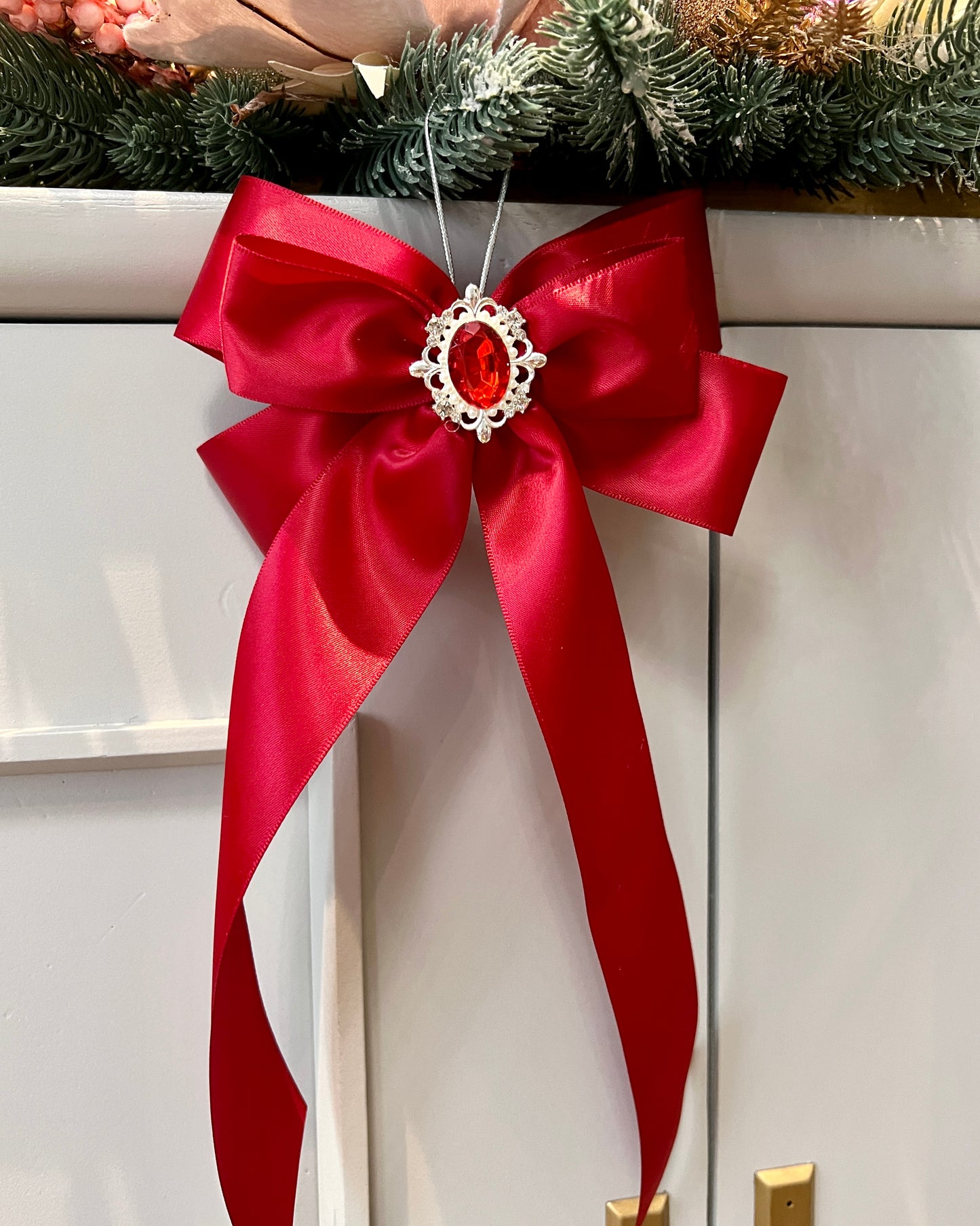 Satin Luxe Bow Small Red (SET of 3)- Christmas Ornament