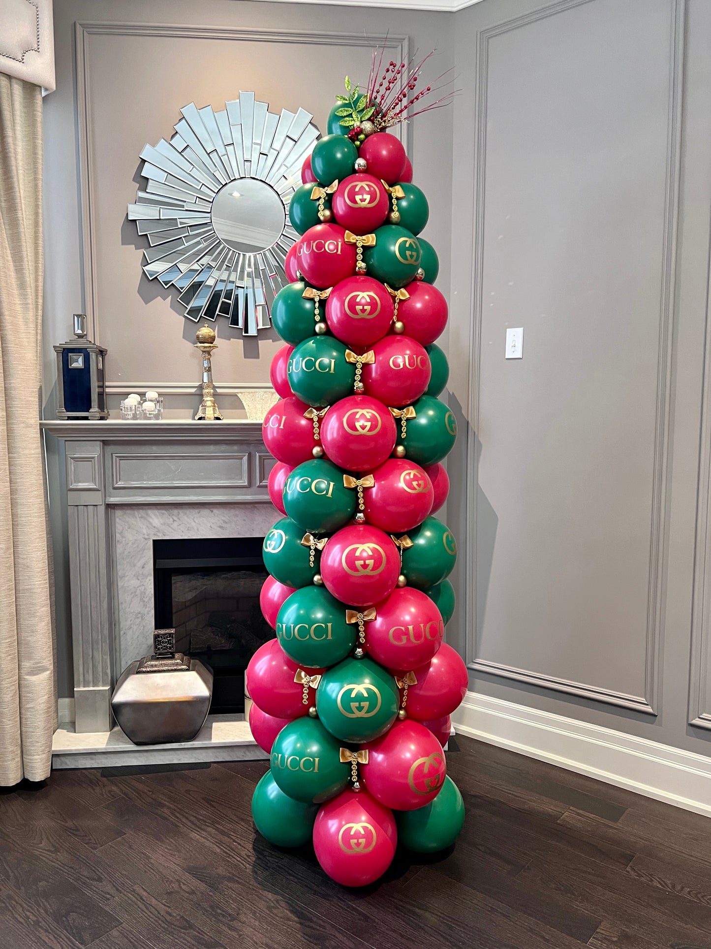 Gucci Inspired Christmas Balloon Tree